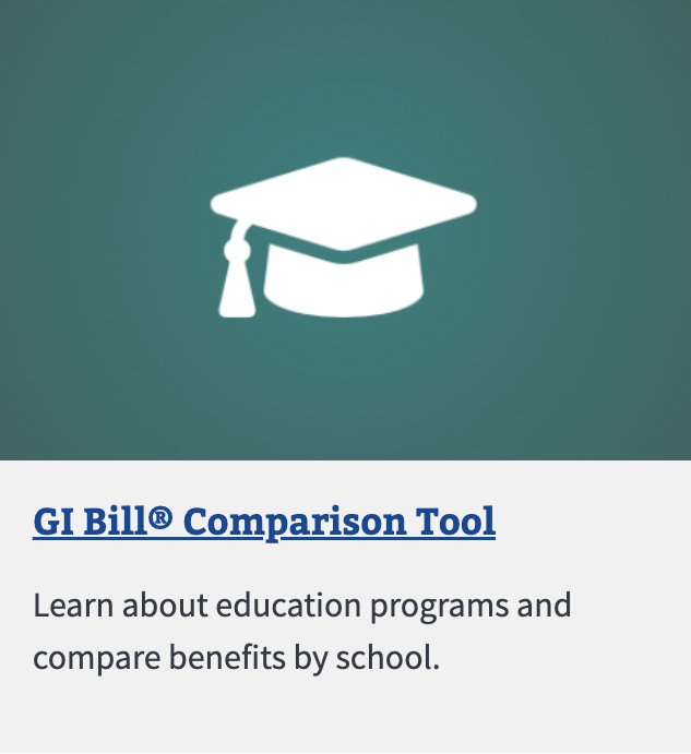A media card for the GI Bill Comparison Tool .